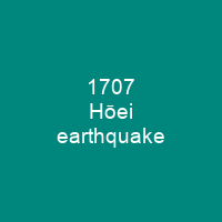 1707 Hōei earthquake