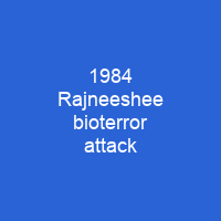 1984 Rajneeshee bioterror attack