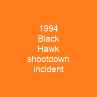 1994 Black Hawk shootdown incident