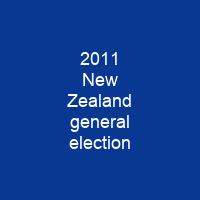 2011 New Zealand general election