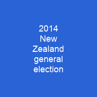 2014 New Zealand general election