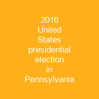 2016 United States presidential election in Pennsylvania