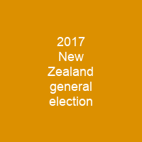 2017 New Zealand general election
