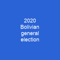 2020 Bolivian general election