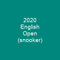 2020 English Open (snooker)