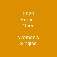 2020 French Open – Women's Singles