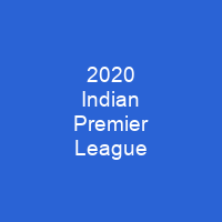 2020 Indian Premier League