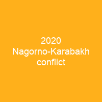 2020 Nagorno-Karabakh conflict