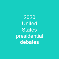 2020 United States presidential debates