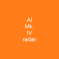 AI Mk. IV radar