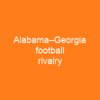 Alabama–Georgia football rivalry