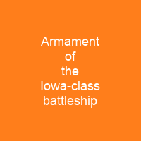 Armament of the Iowa-class battleship
