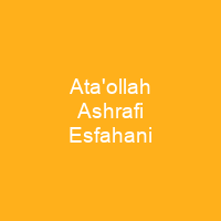 Ata'ollah Ashrafi Esfahani