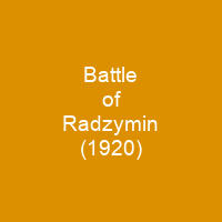 Battle of Radzymin (1920)