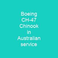 Boeing CH-47 Chinook in Australian service