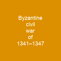 Byzantine civil war of 1341–1347