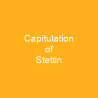Capitulation of Stettin