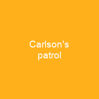 Carlson's patrol