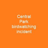 Central Park birdwatching incident