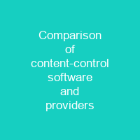 Comparison of content-control software and providers