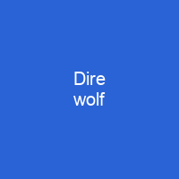 Dire wolf