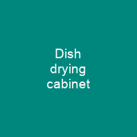 Dish drying cabinet