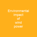 Environmental impact of wind power