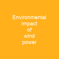 Environmental impact of wind power