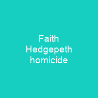 Faith Hedgepeth homicide