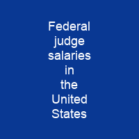 Federal judge salaries in the United States