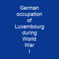 German occupation of Luxembourg during World War I