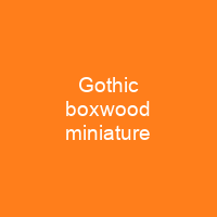 Gothic boxwood miniature