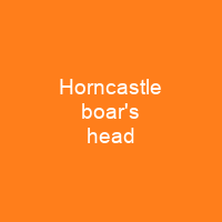 Horncastle boar's head