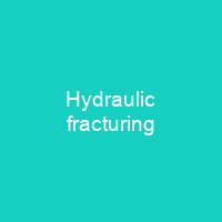 Hydraulic fracturing