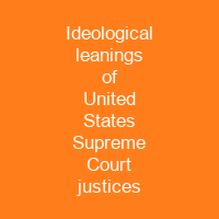 Ideological leanings of United States Supreme Court justices