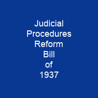 Judicial Procedures Reform Bill of 1937