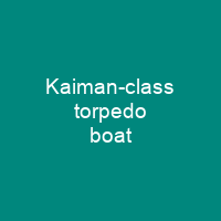 Kaiman-class torpedo boat