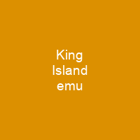 King Island emu