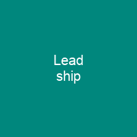 Lead ship
