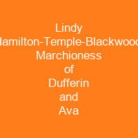 Lindy Hamilton-Temple-Blackwood, Marchioness of Dufferin and Ava