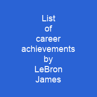 List of career achievements by LeBron James