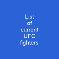 List of current UFC fighters