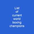 List of current world boxing champions
