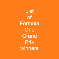 List of Formula One Grand Prix winners