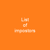 List of impostors