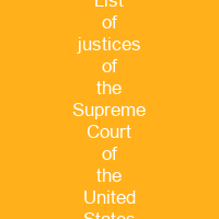 List of Justices of the Supreme Court of the United States