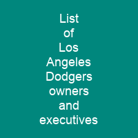 List of Los Angeles Dodgers owners and executives