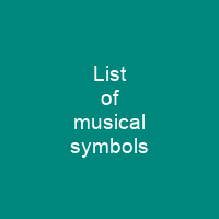 List of musical symbols