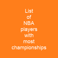 List of NBA players with most championships
