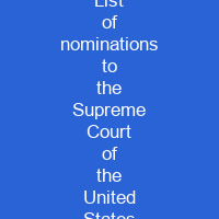 List of nominations to the Supreme Court of the United States